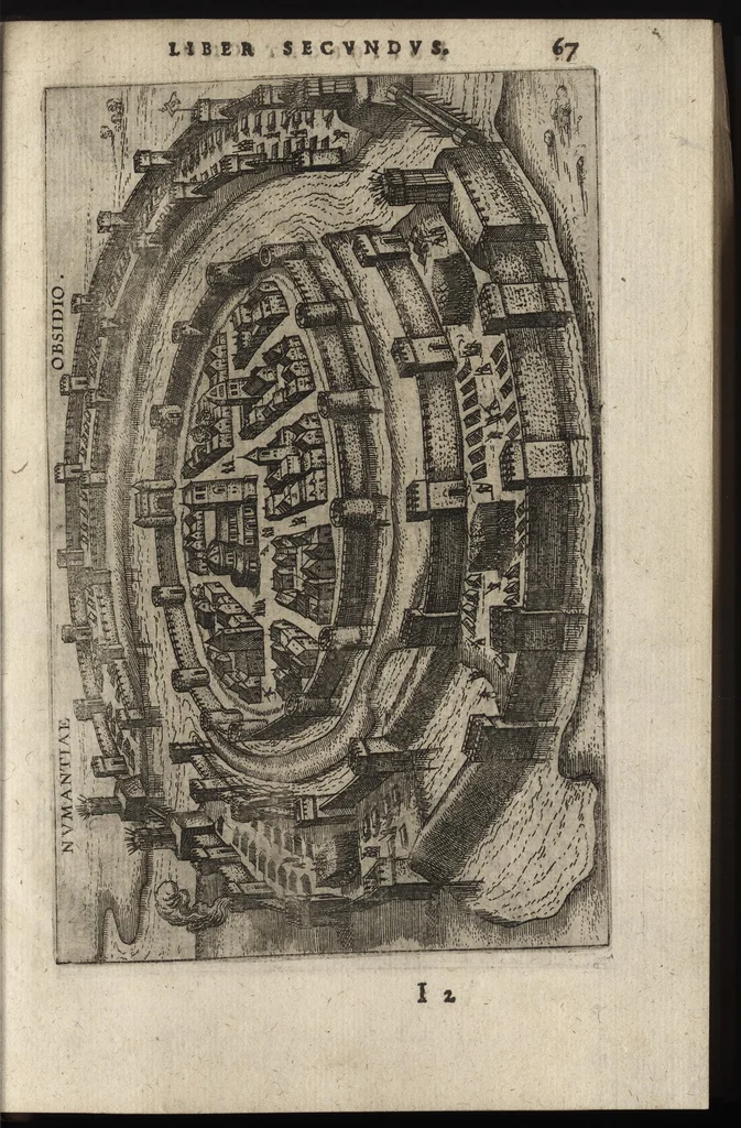 An illustration from Ivsti LipsI Poliorcetic[o]n, sive, De machinis, tormentis, telis, libri qvinqve : ad historiarum lucem, 1596, leaf 88
