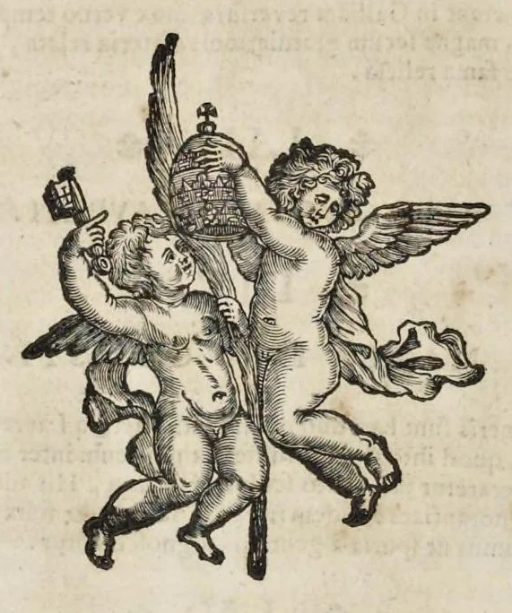 An illustration from Numismata pontificum Romanorum quae a tempore Martini V. usque ad annum M. DC. XCIX vel authoritate publica, vel privato genio in lucem prodiere, 1699, leaf 423