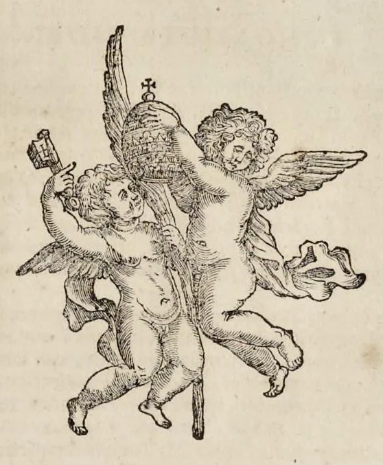 An illustration from Numismata pontificum Romanorum quae a tempore Martini V. usque ad annum M. DC. XCIX vel authoritate publica, vel privato genio in lucem prodiere, 1699, leaf 506
