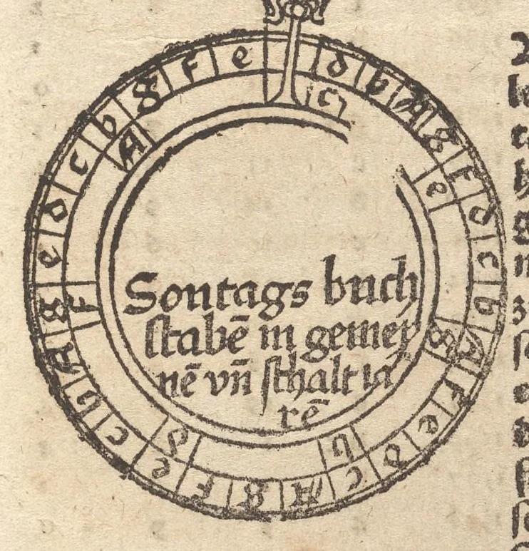 An illustration from Himels Lauffs Wirckung vnd natürliche Influentz der Planeten, Gestirn vnd Zeychen : auss Grund der Astronomei, nach jeder Zeit, Jar, Tag vnd Stunden Constellation : In Natiuiteten, zur Artznei, Wolfart, vnd allem Leben der Menschen zuwissen von Nöten : mitsampt astronomischer vnd mathematischer Instrument, als Astrolabien, Quadranten, Compäst, Sonnuhren vnd Nocturnal, künstlicher Zůrichtung vnd nützlichem Gebrauch : alles Innhalt beigelegten Registers, 1564, leaf 24