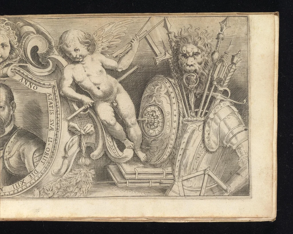 An illustration from Prospettiva di fortificationi dell'ingegnere et capitano Girolamo Portigiani Fioren[tin]o : nella quale rimirando ciascheduno professore esperto dell'arte della militia, potrà in un subito come in uno specchio uedere tutto qucllo quasi, che altroue alla lunga & del fabricare & del difendere & dell'espugnar fortezze, letto, ò in ca[m]pagna, in fatto praticato hauessi .., 1648, leaf 10