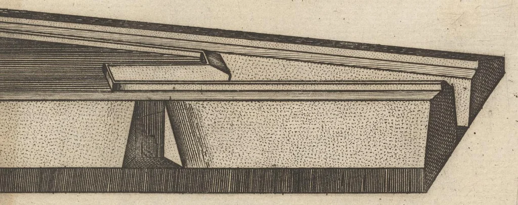 An illustration from Prospettiva di fortificationi dell'ingegnere et capitano Girolamo Portigiani Fioren[tin]o : nella quale rimirando ciascheduno professore esperto dell'arte della militia, potrà in un subito come in uno specchio uedere tutto qucllo quasi, che altroue alla lunga & del fabricare & del difendere & dell'espugnar fortezze, letto, ò in ca[m]pagna, in fatto praticato hauessi .., 1648, leaf 78