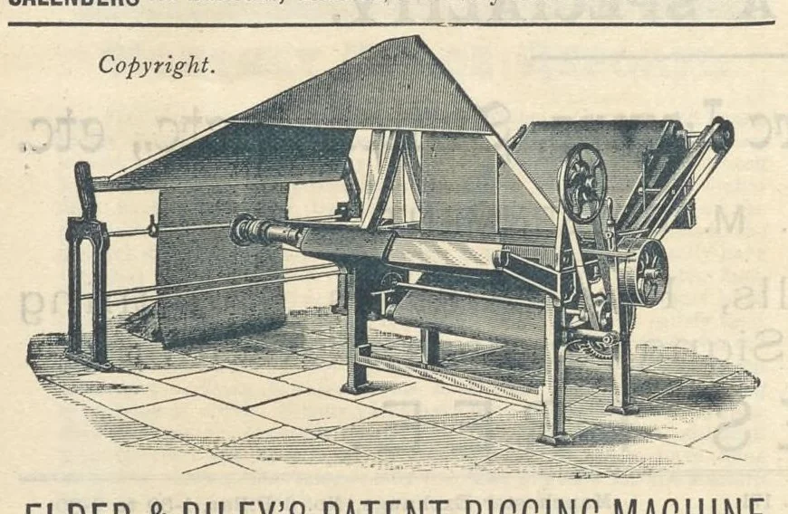 An illustration from Journal of fabrics and textile industries, 1882, leaf 107