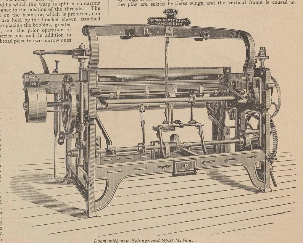 An illustration from Journal of fabrics and textile industries, 1882, leaf 21
