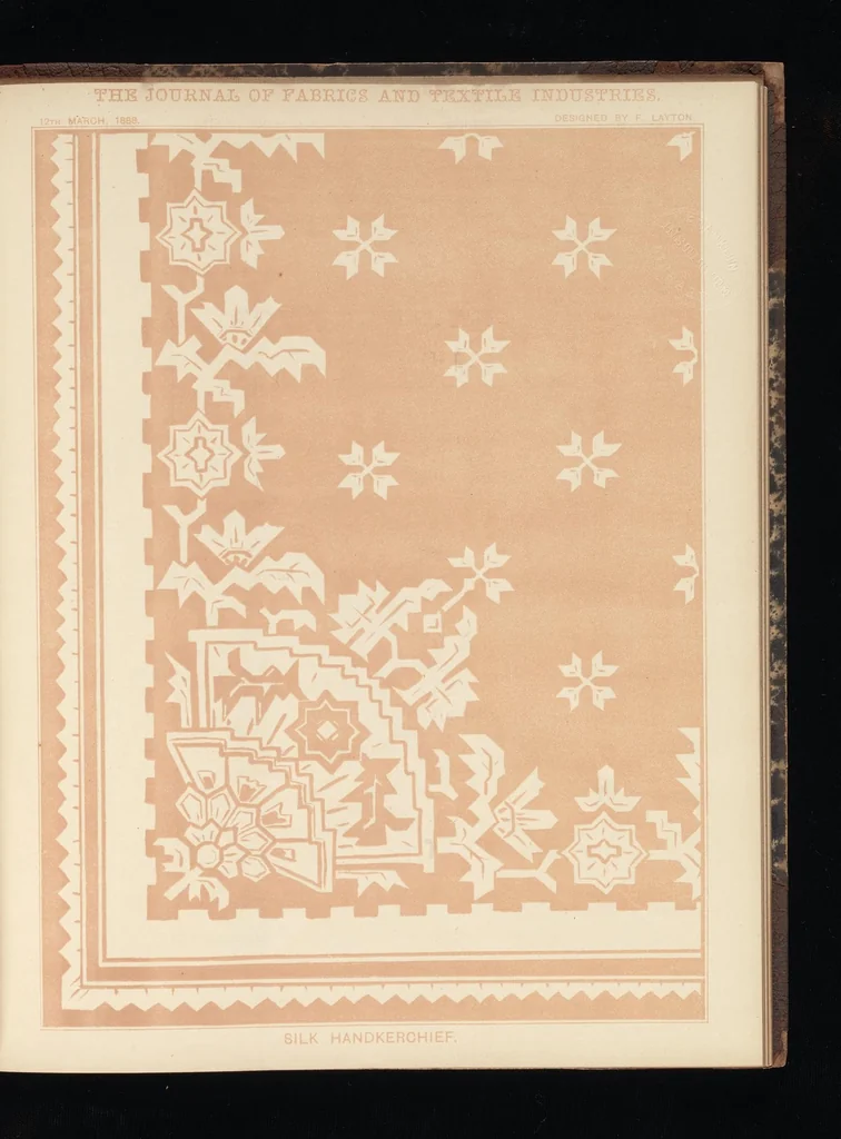 An illustration from Journal of fabrics and textile industries, 1882, leaf 52