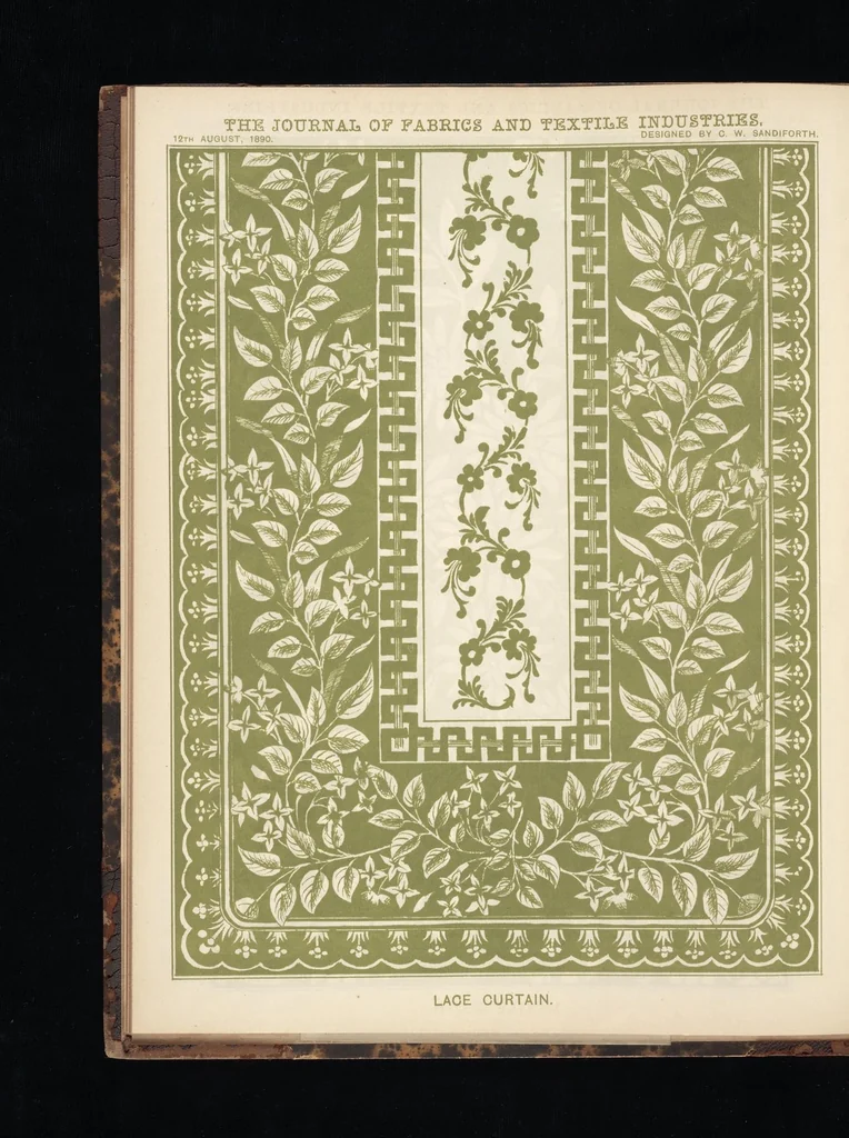 An illustration from Journal of fabrics and textile industries, 1882, leaf 33