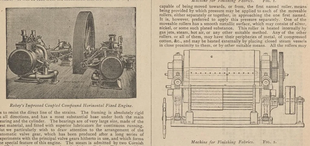 An illustration from Journal of fabrics and textile industries, 1882, leaf 35