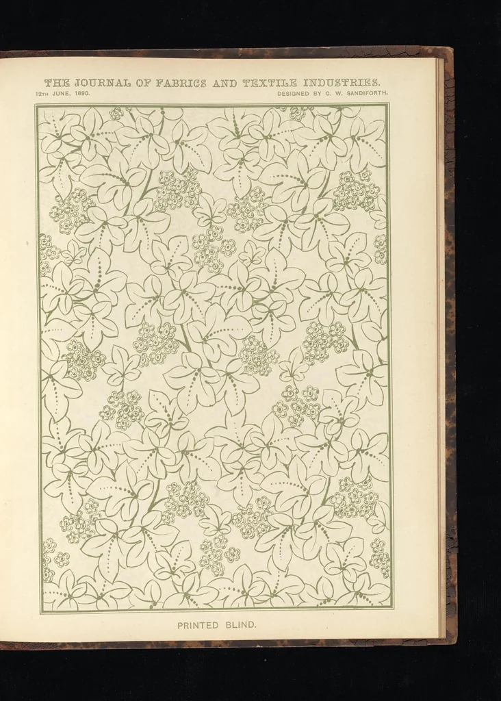 An illustration from Journal of fabrics and textile industries, 1882, leaf 96