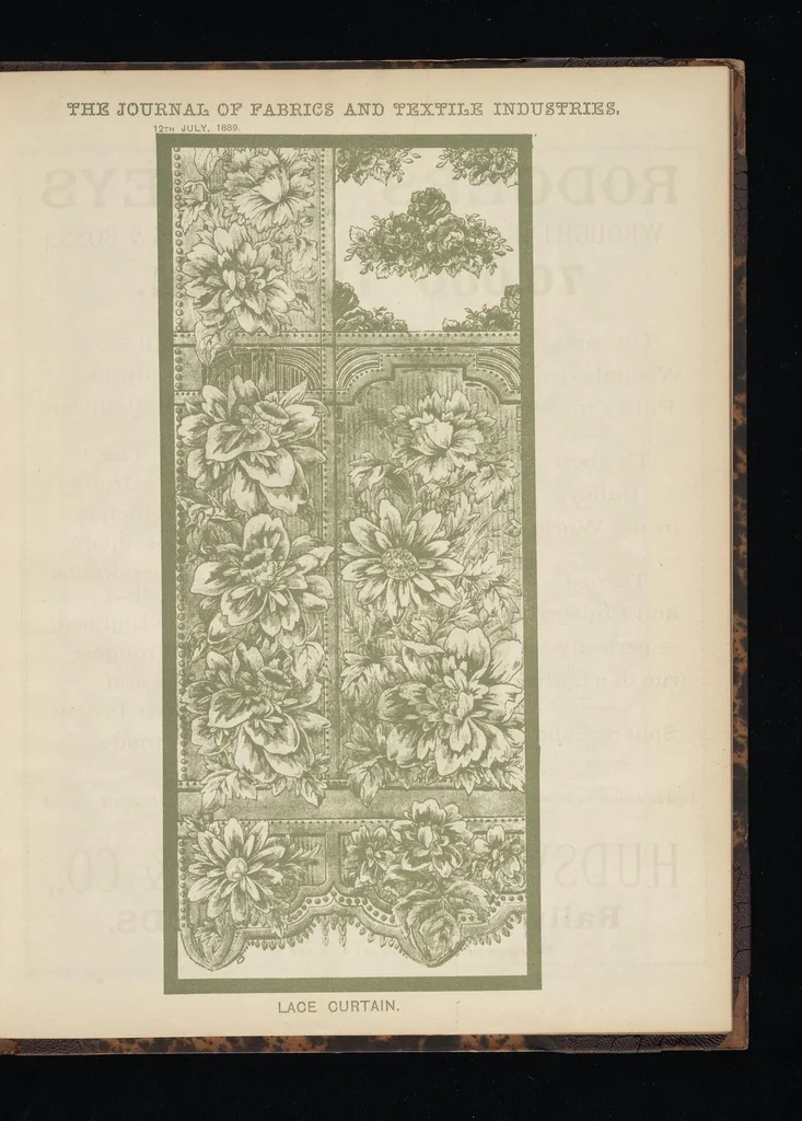 An illustration from Journal of fabrics and textile industries, 1882, leaf 14