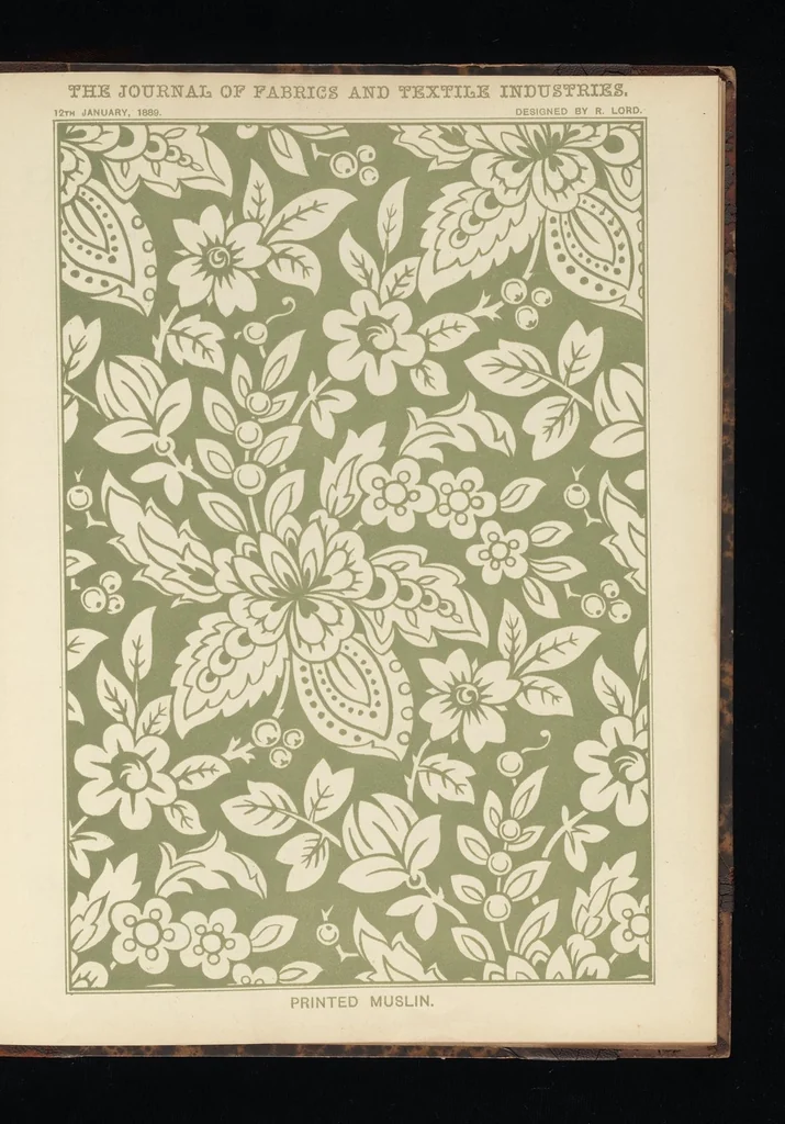 An illustration from Journal of fabrics and textile industries, 1882, leaf 14