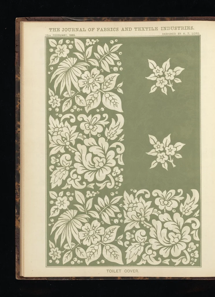 An illustration from Journal of fabrics and textile industries, 1882, leaf 33