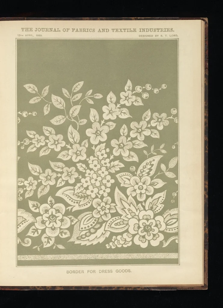 An illustration from Journal of fabrics and textile industries, 1882, leaf 48