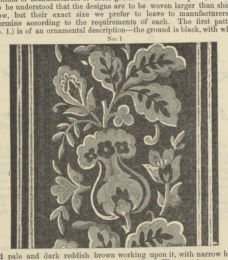An illustration from Journal of fabrics and textile industries, 1882, leaf 69