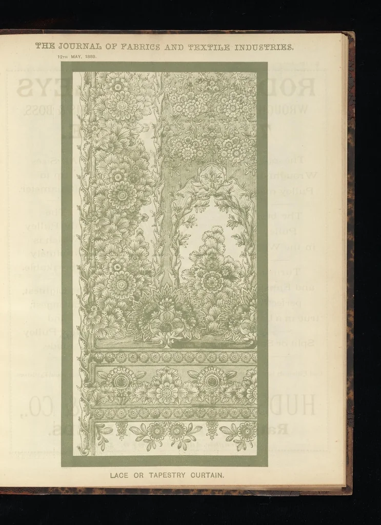 An illustration from Journal of fabrics and textile industries, 1882, leaf 74