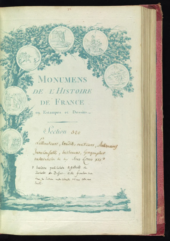 An illustration from Monumens de l'histoire de France, en estampes et dessins .., 1783, leaf 128
