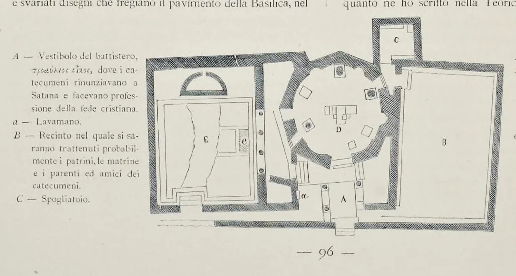 An illustration from Storia della arte cristiana nei primi otto secoli della chiesa, 1872, leaf 105