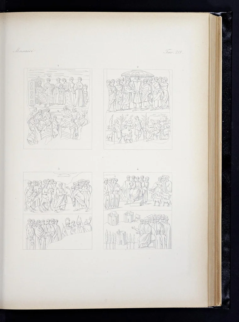 An illustration from Storia della arte cristiana nei primi otto secoli della chiesa, 1872, leaf 162