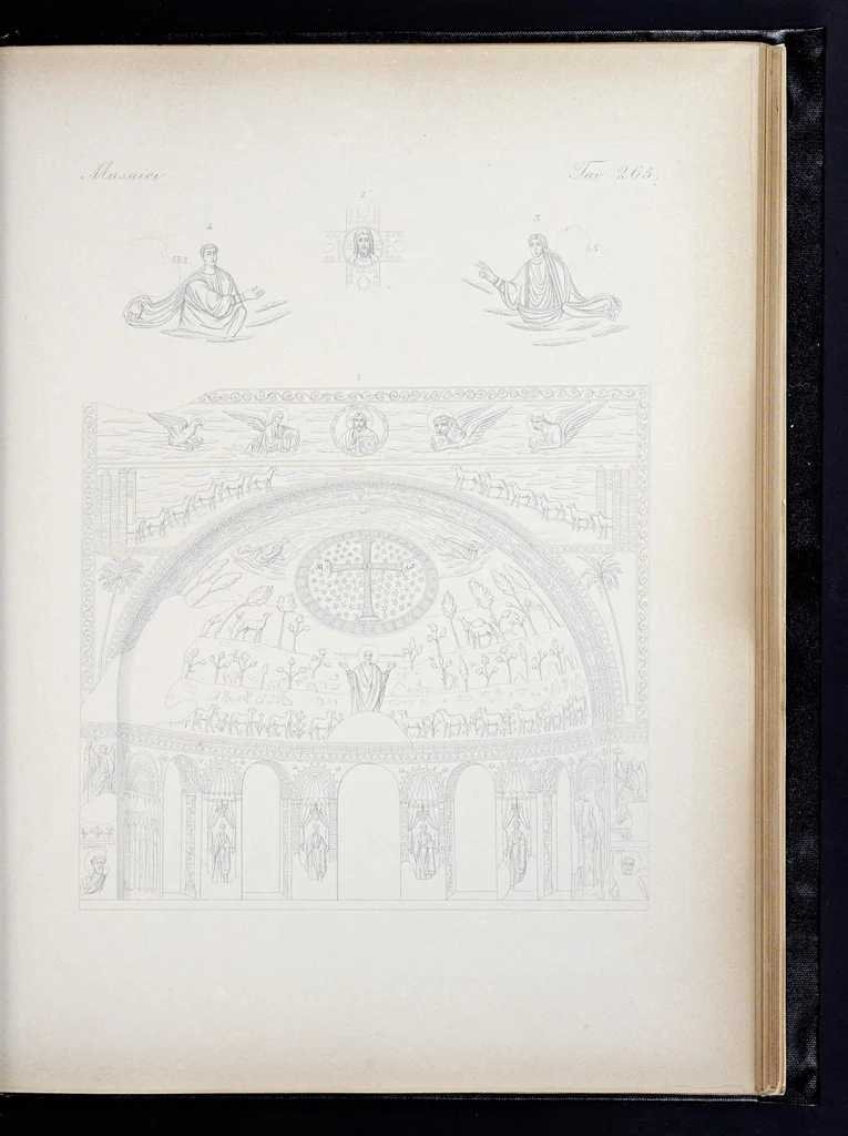 An illustration from Storia della arte cristiana nei primi otto secoli della chiesa, 1872, leaf 256