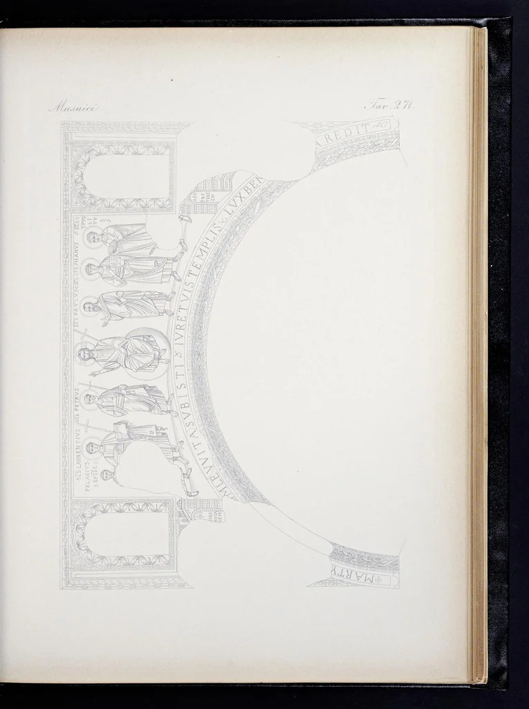 An illustration from Storia della arte cristiana nei primi otto secoli della chiesa, 1872, leaf 268