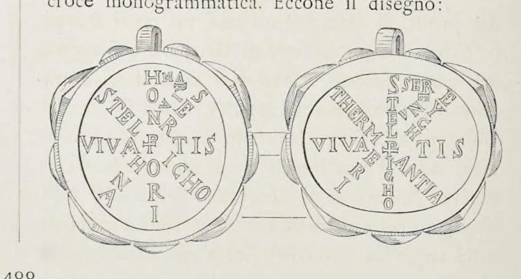 An illustration from Storia della arte cristiana nei primi otto secoli della chiesa, 1872, leaf 499