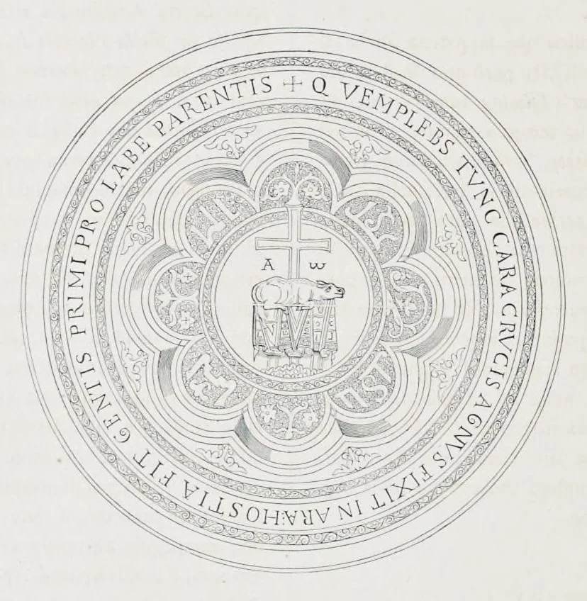 An illustration from Storia della arte cristiana nei primi otto secoli della chiesa, 1872, leaf 515