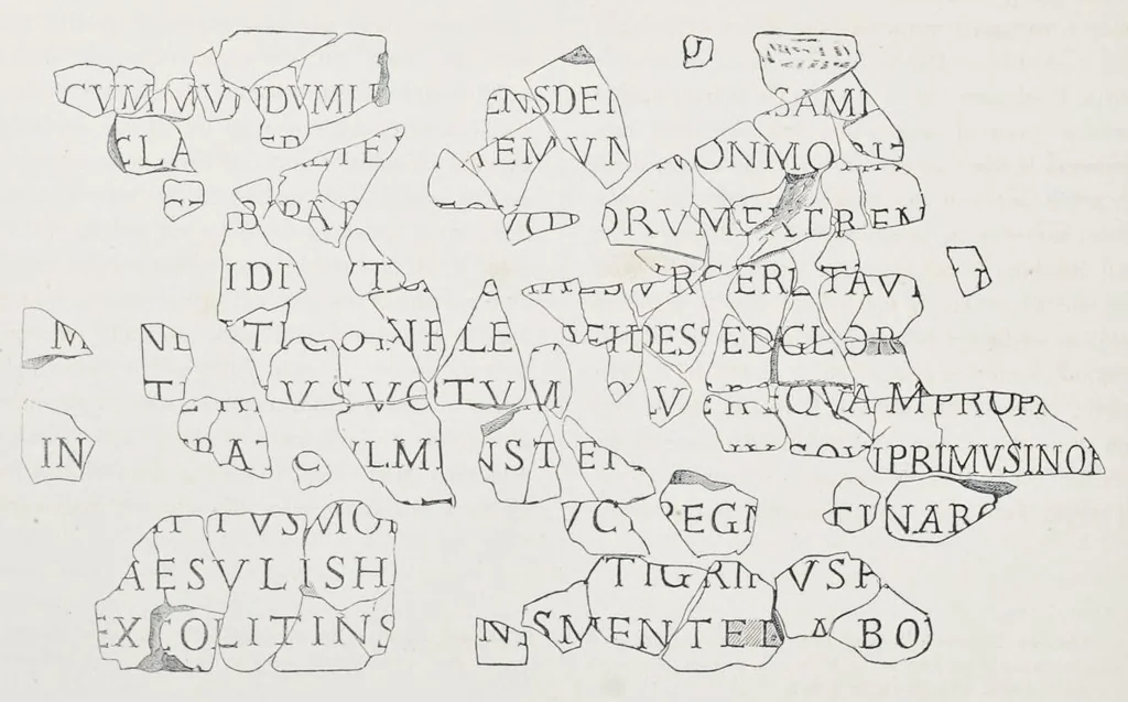 An illustration from Storia della arte cristiana nei primi otto secoli della chiesa, 1872, leaf 523