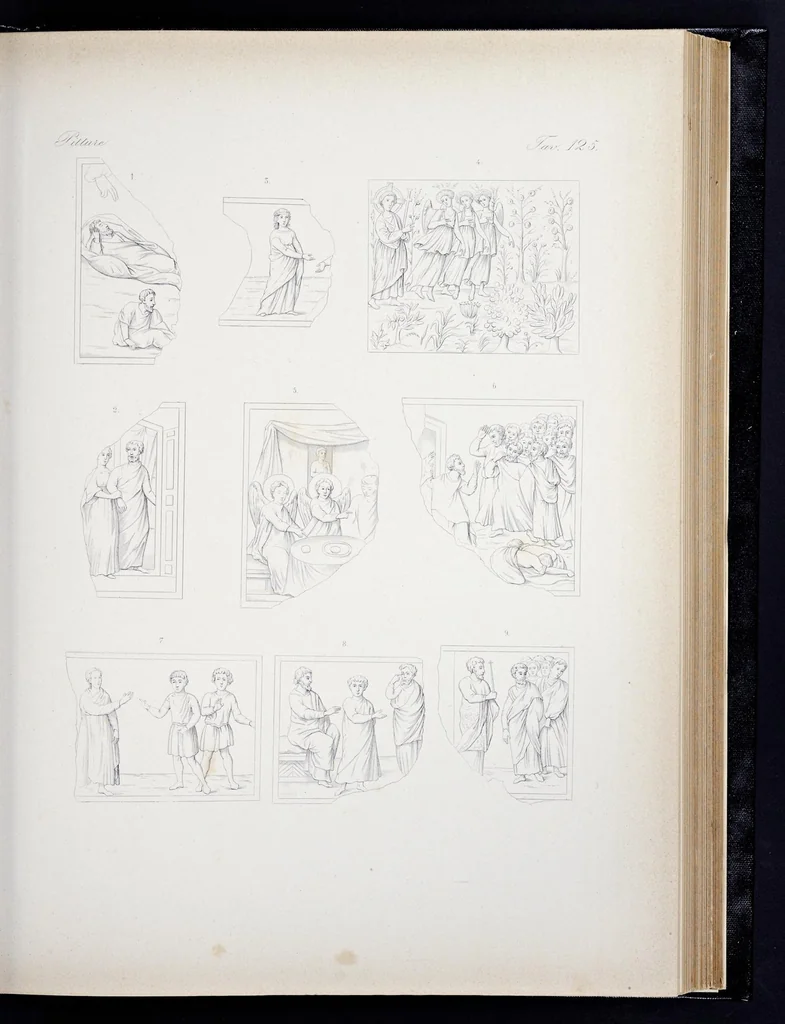An illustration from Storia della arte cristiana nei primi otto secoli della chiesa, 1872, leaf 248