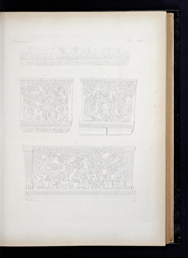 An illustration from Storia della arte cristiana nei primi otto secoli della chiesa, 1872, leaf 196