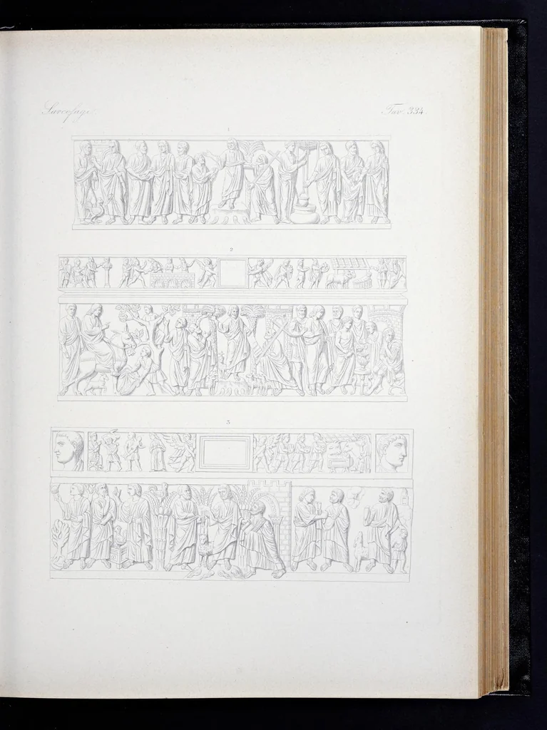 An illustration from Storia della arte cristiana nei primi otto secoli della chiesa, 1872, leaf 252