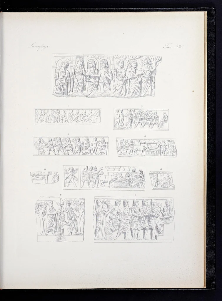 An illustration from Storia della arte cristiana nei primi otto secoli della chiesa, 1872, leaf 380