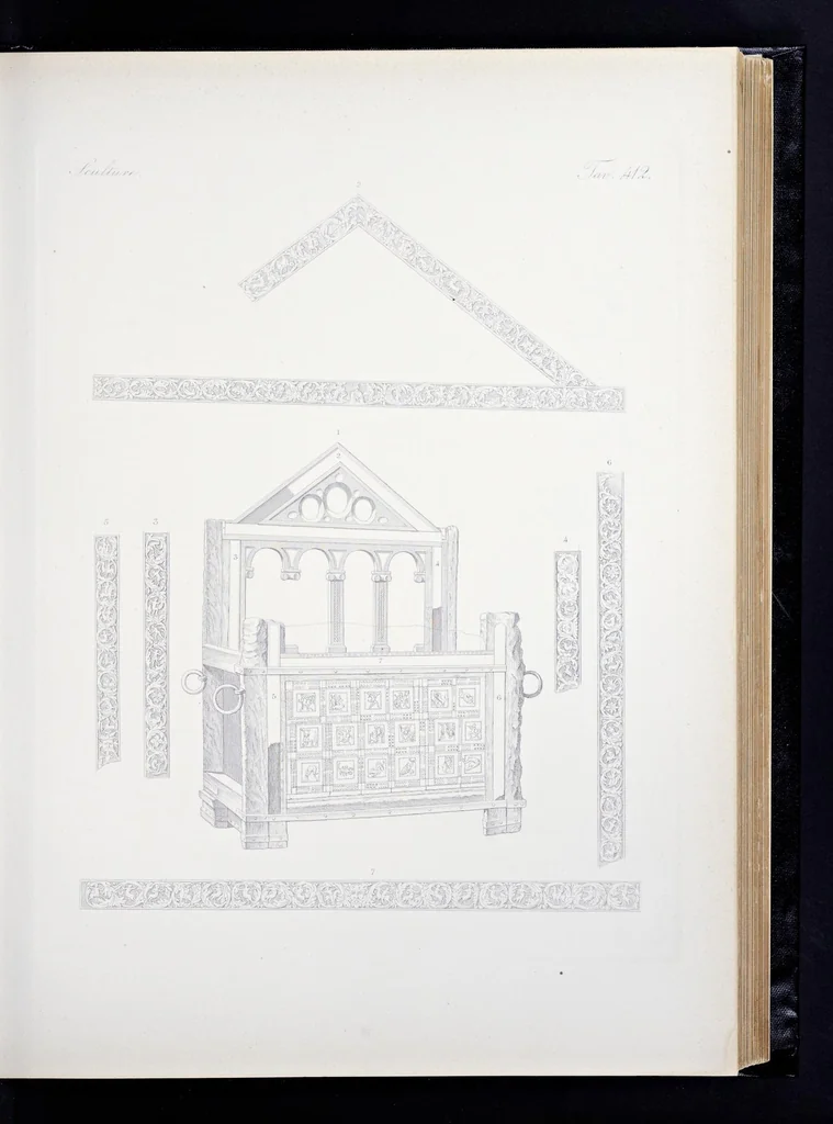An illustration from Storia della arte cristiana nei primi otto secoli della chiesa, 1872, leaf 208