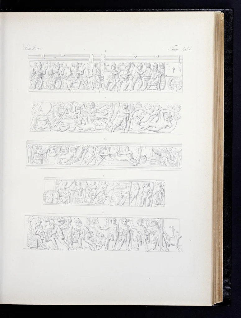 An illustration from Storia della arte cristiana nei primi otto secoli della chiesa, 1872, leaf 258
