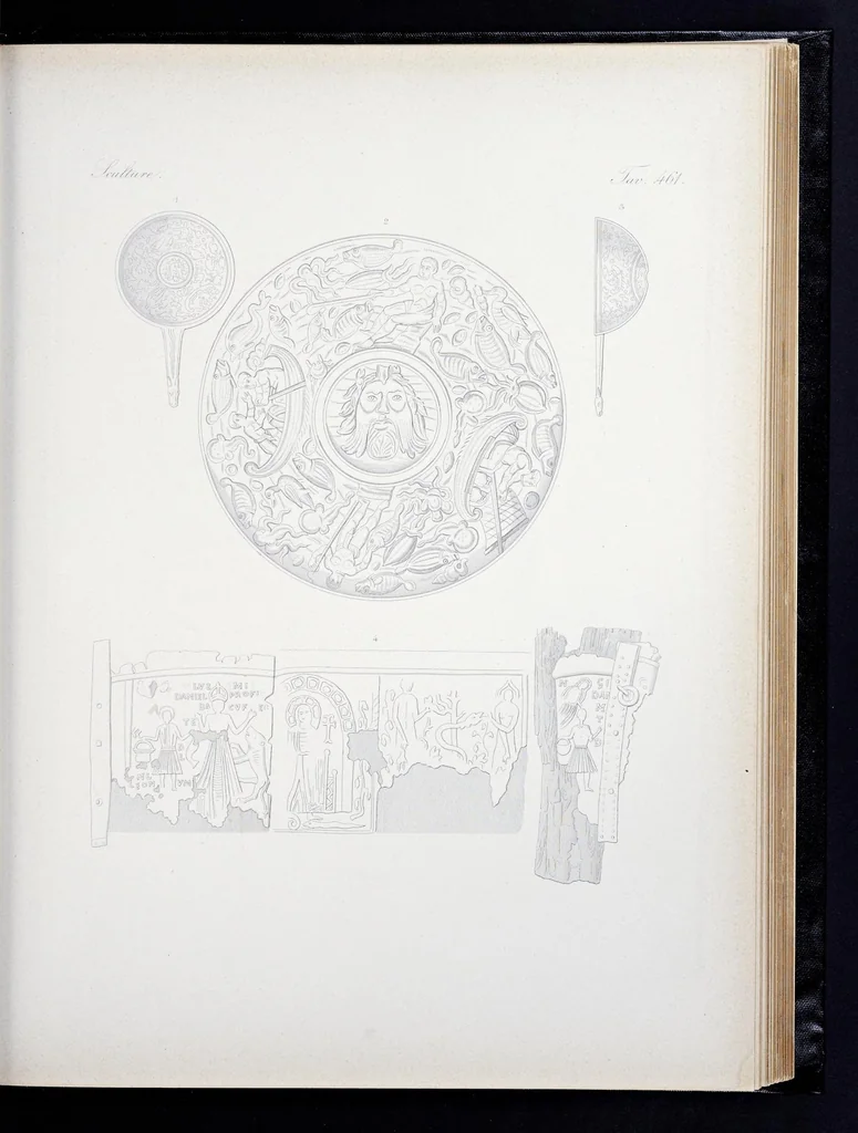 An illustration from Storia della arte cristiana nei primi otto secoli della chiesa, 1872, leaf 306