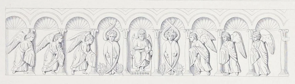 An illustration from Storia della arte cristiana nei primi otto secoli della chiesa, 1872, leaf 380