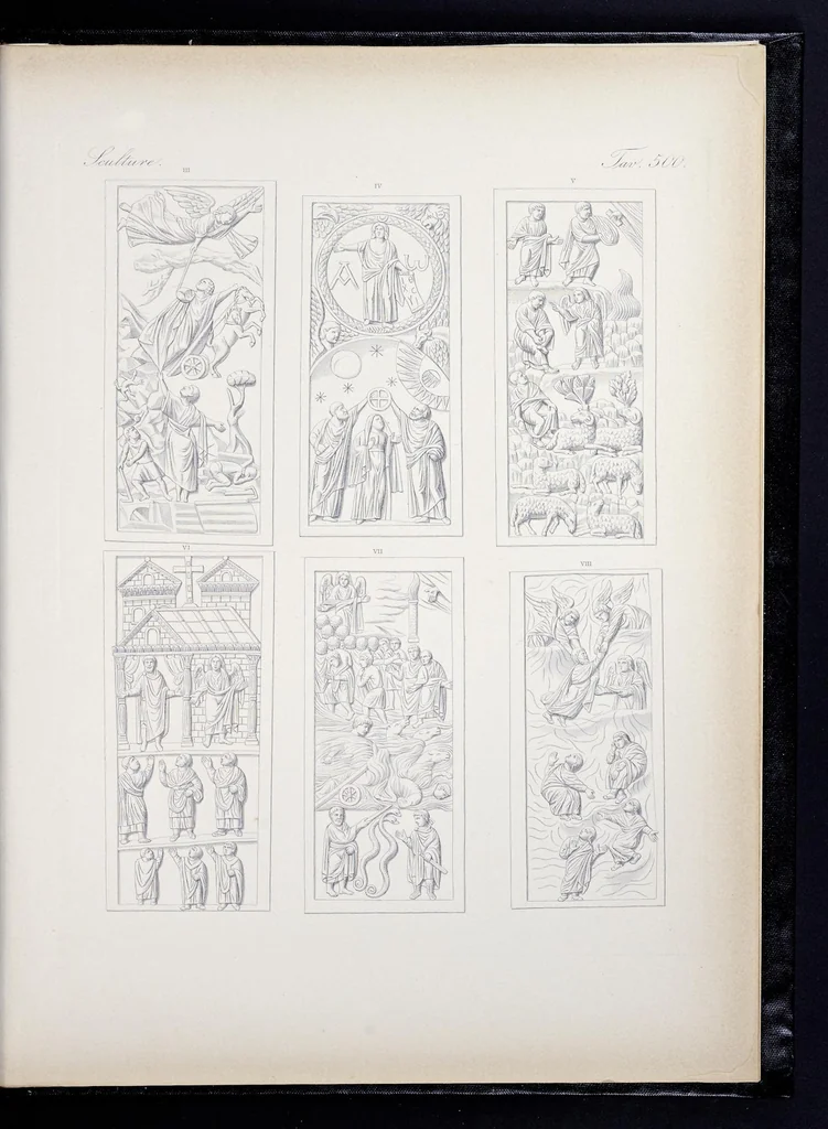 An illustration from Storia della arte cristiana nei primi otto secoli della chiesa, 1872, leaf 384