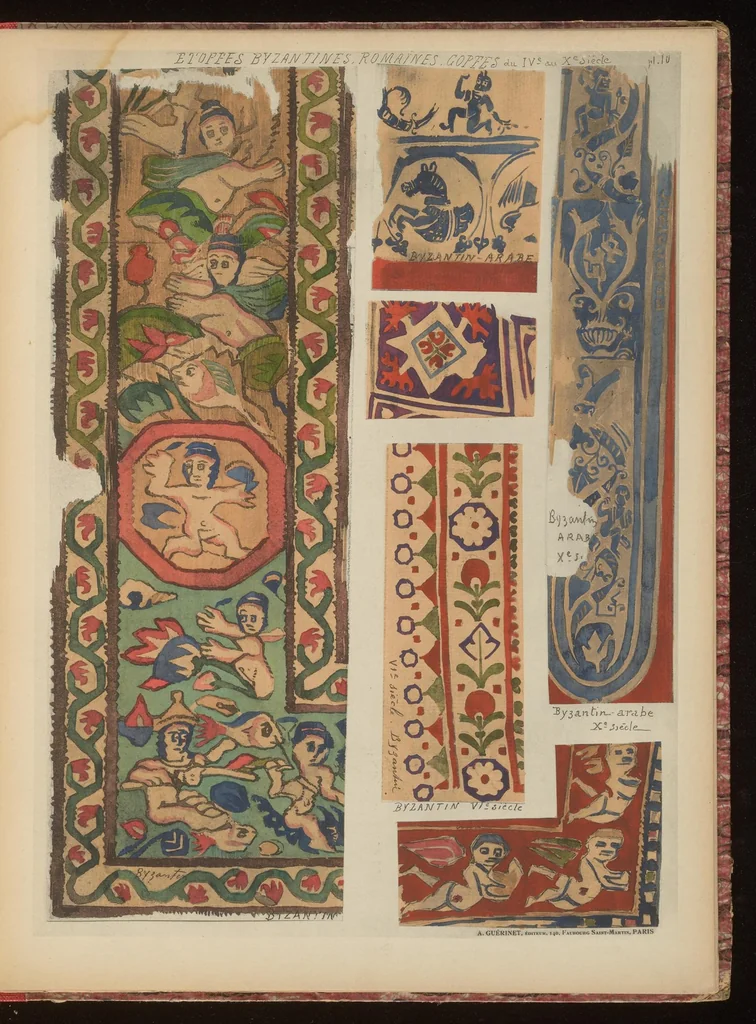 An illustration from Etoffes byzantines, coptes, romaines, etc. du IV au X siècle, 1900, leaf 22