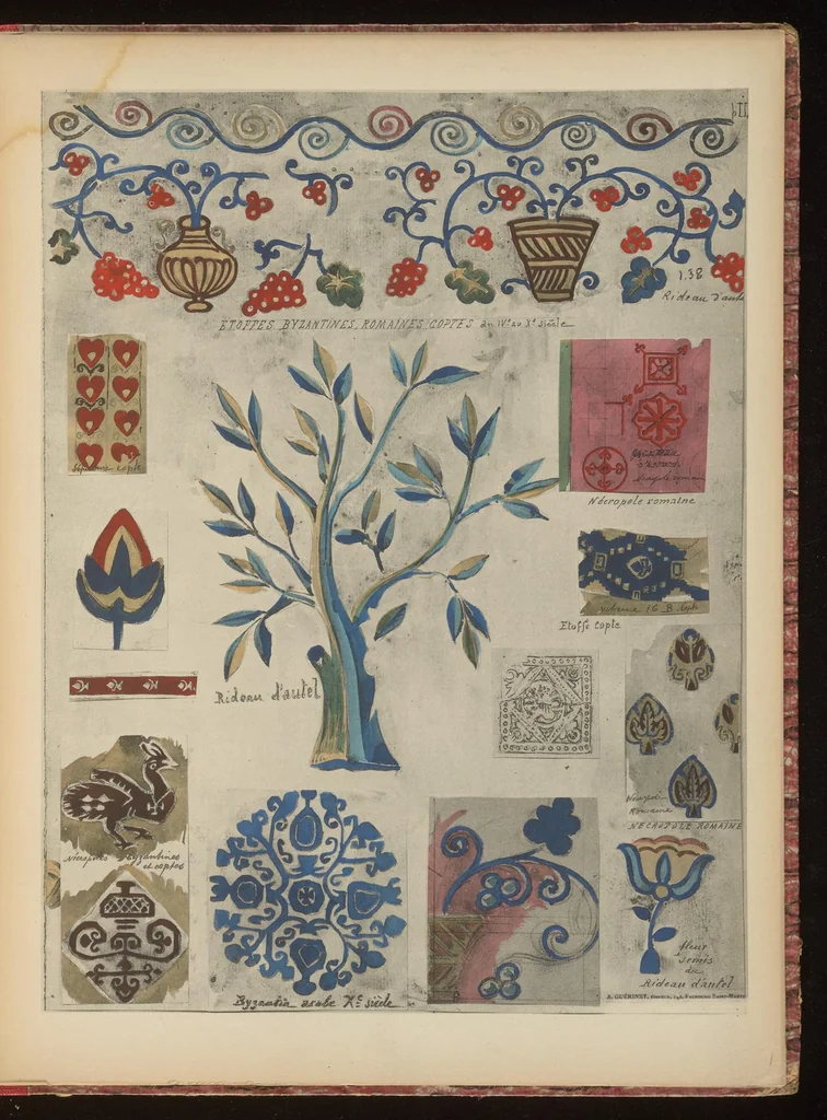 An illustration from Etoffes byzantines, coptes, romaines, etc. du IV au X siècle, 1900, leaf 24