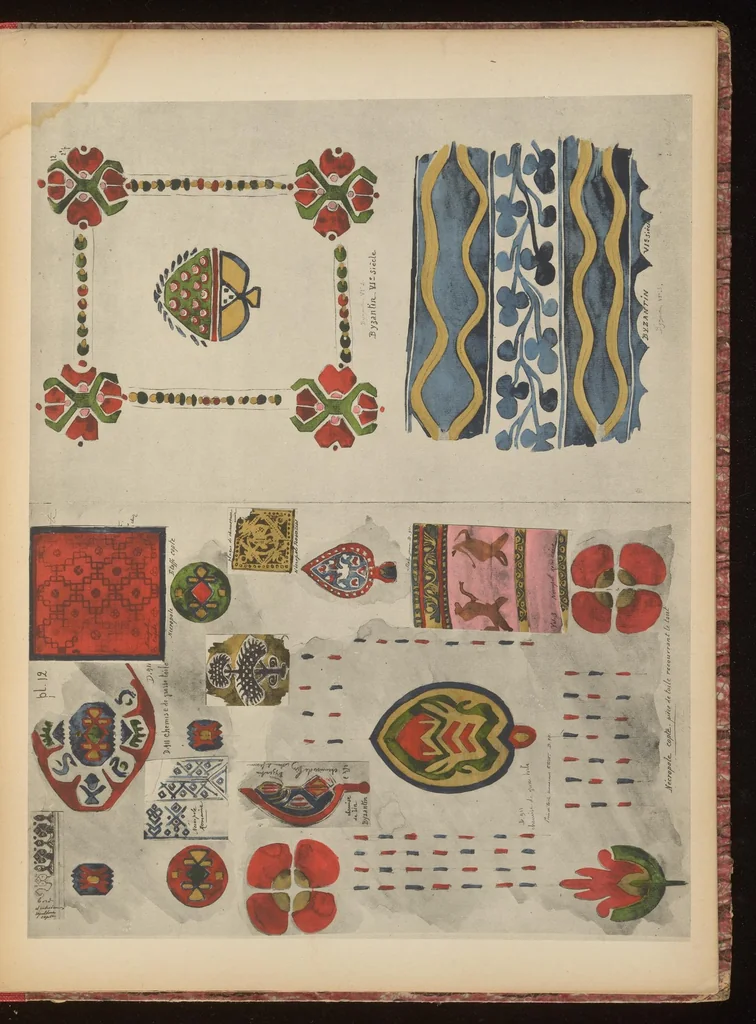 An illustration from Etoffes byzantines, coptes, romaines, etc. du IV au X siècle, 1900, leaf 26