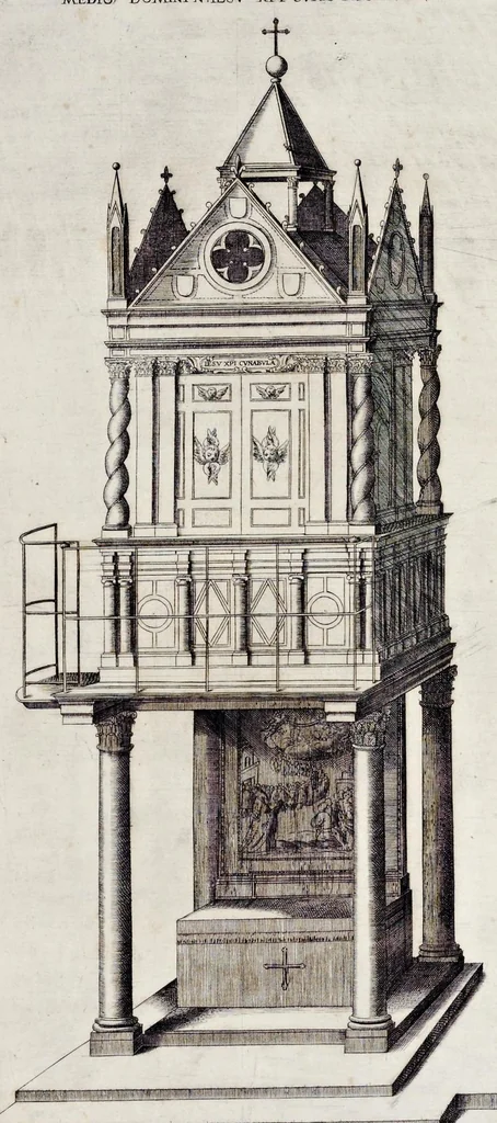 An illustration from Basilicae s. Mariae Maioris de Vrbe a Liberio Papa I. usque ad Pavlvm V. Pont. Max., lib. XII, 1621, leaf 126