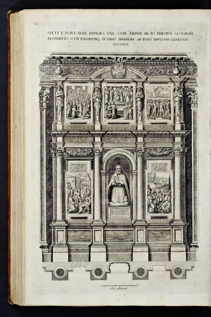 An illustration from Basilicae s. Mariae Maioris de Vrbe a Liberio Papa I. usque ad Pavlvm V. Pont. Max., lib. XII, 1621, leaf 235