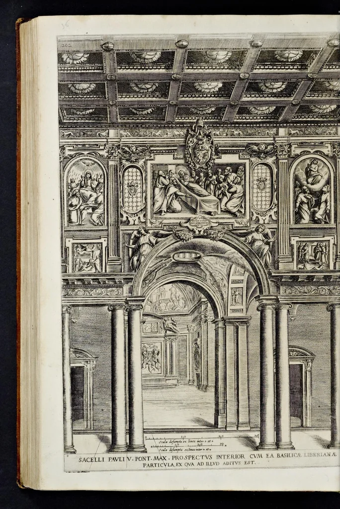 An illustration from Basilicae s. Mariae Maioris de Vrbe a Liberio Papa I. usque ad Pavlvm V. Pont. Max., lib. XII, 1621, leaf 263
