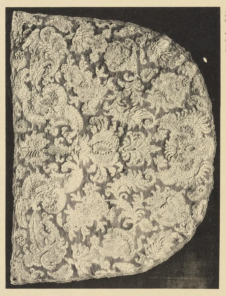 An illustration from Entwicklungsgeschichte der Spitze : mit Besonderer Rücksicht auf die Spitzen-Sammlung des K.K. Österreichischen Museums für Kunst und Industrie in Wien, 1910, leaf 384