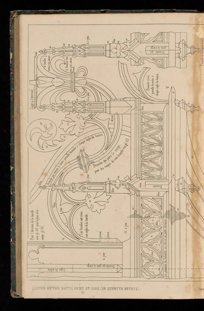 An illustration from Orfévrerie et ouvrages en métal du moyen-âge, mésurés et dessinés d'après les anciens modèles, 1852, leaf 141