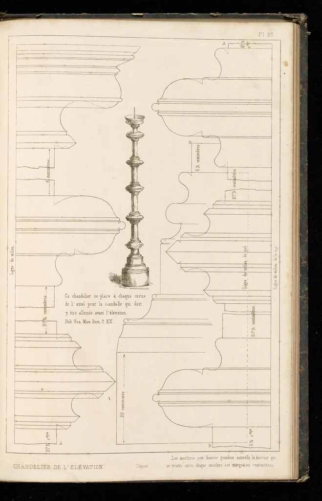 An illustration from Orfévrerie et ouvrages en métal du moyen-âge, mésurés et dessinés d'après les anciens modèles, 1852, leaf 182