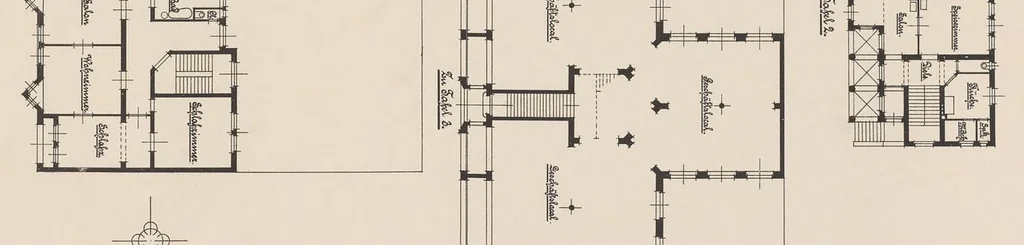 An illustration from Moderne Fassaden in farbiger Darstellung, 1900, leaf 20