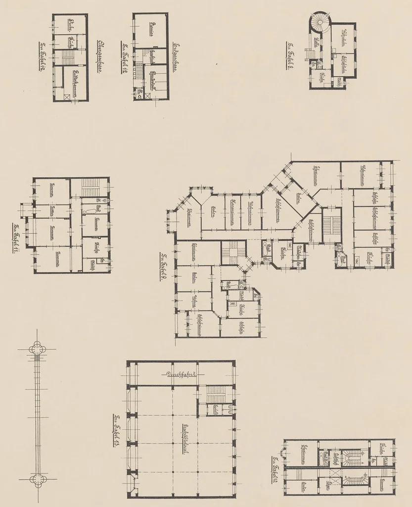 An illustration from Moderne Fassaden in farbiger Darstellung, 1900, leaf 38