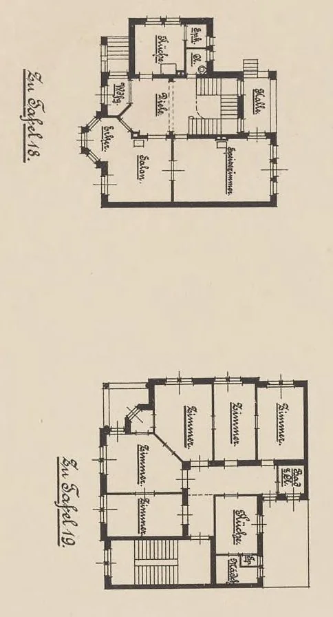 An illustration from Moderne Fassaden in farbiger Darstellung, 1900, leaf 56