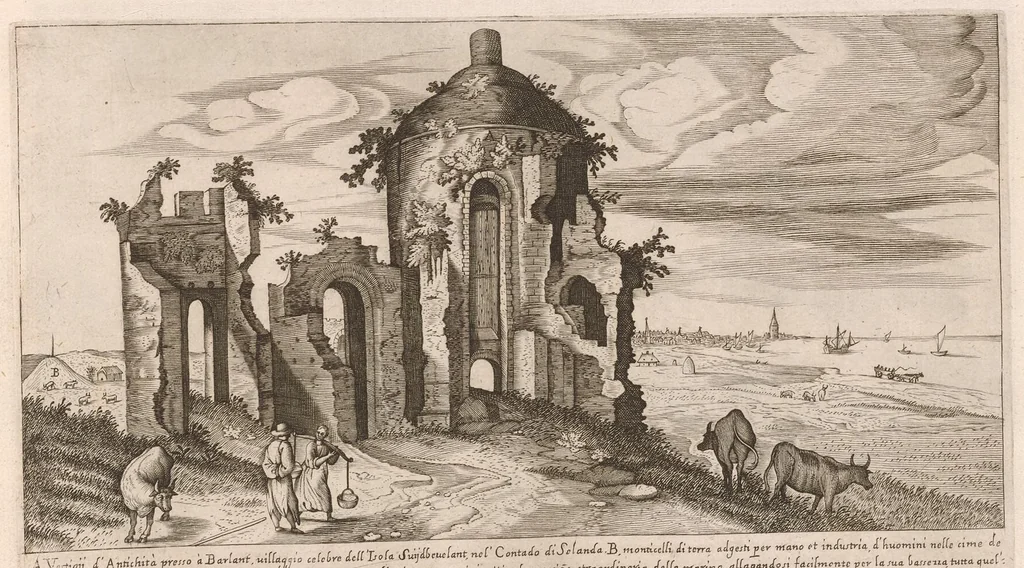 An illustration from Vestigi delle antichità di Roma, Tivoli, Pozzvolo et altri lvochi, 1660, leaf 102