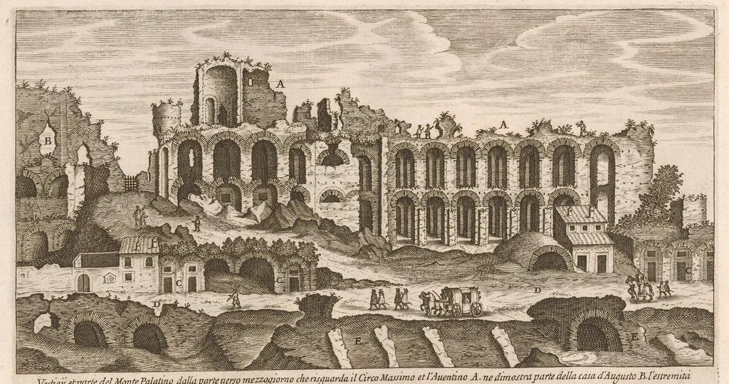 An illustration from Vestigi delle antichità di Roma, Tivoli, Pozzvolo et altri lvochi, 1660, leaf 22