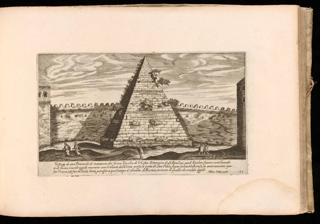 An illustration from Vestigi delle antichità di Roma, Tivoli, Pozzvolo et altri lvochi, 1660, leaf 48
